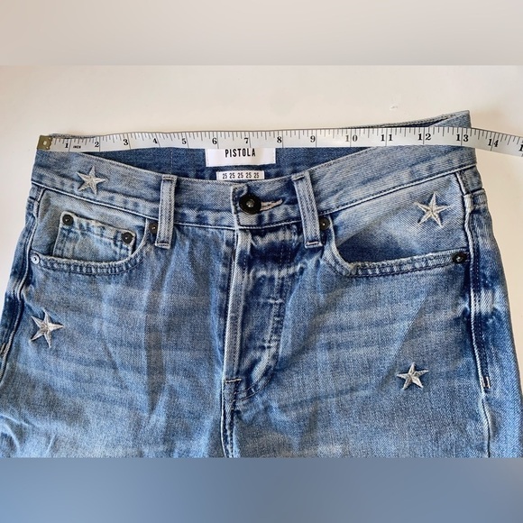 Pistola - Charlie Star Embroidered Straight Leg Jean – Supernova - Picture 15 of 16